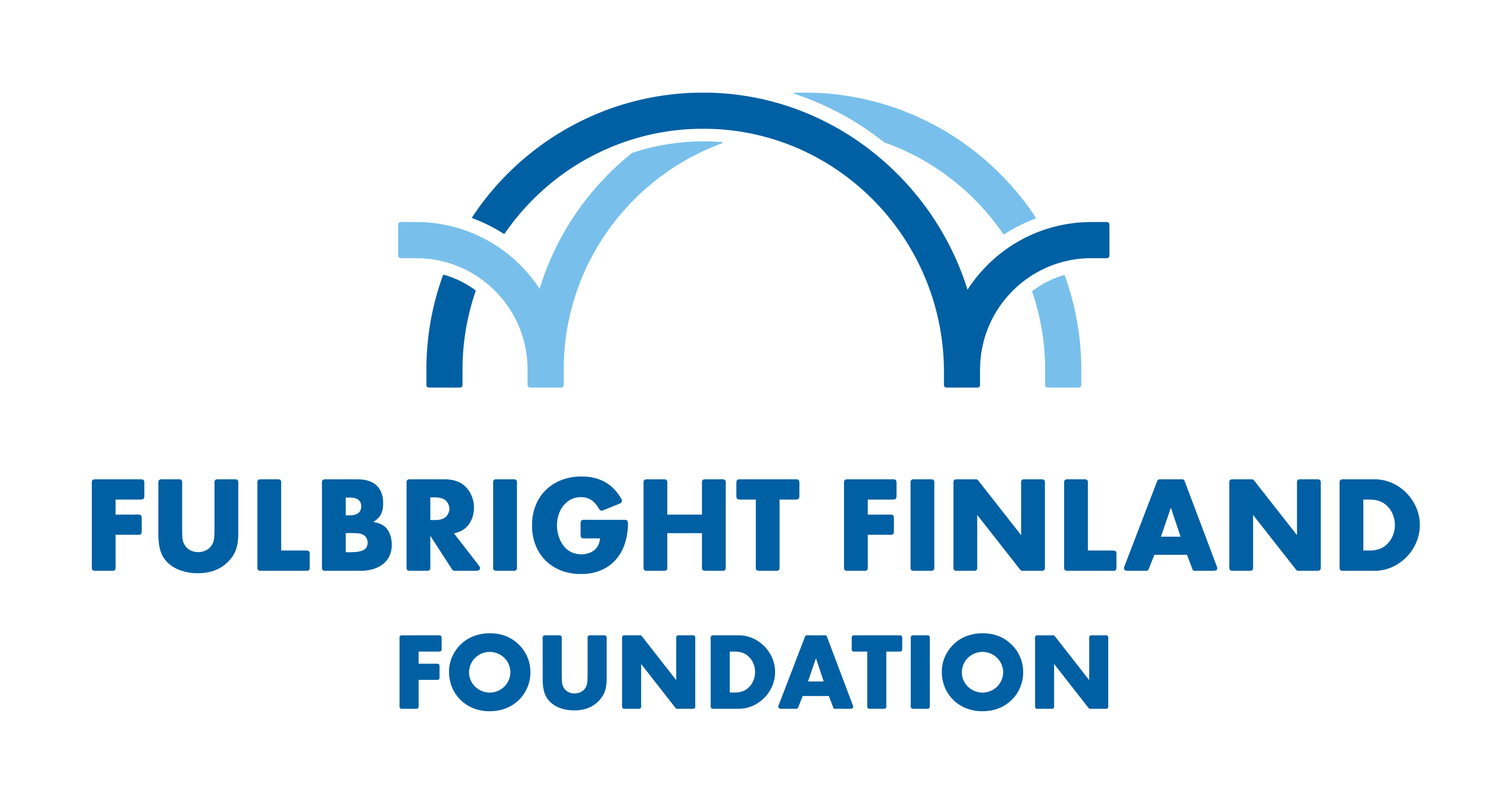 Blue logo of Fulbright Finland.