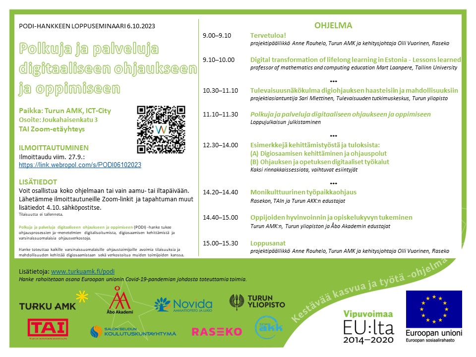 PODI-seminaarin ohjelma