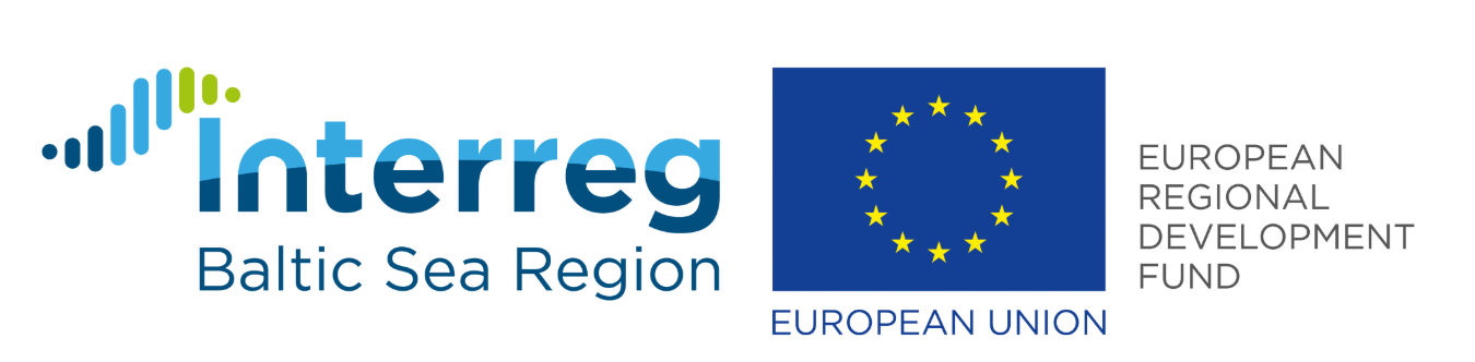 Interreg-logo ja EU Regional Development Fund-logo.