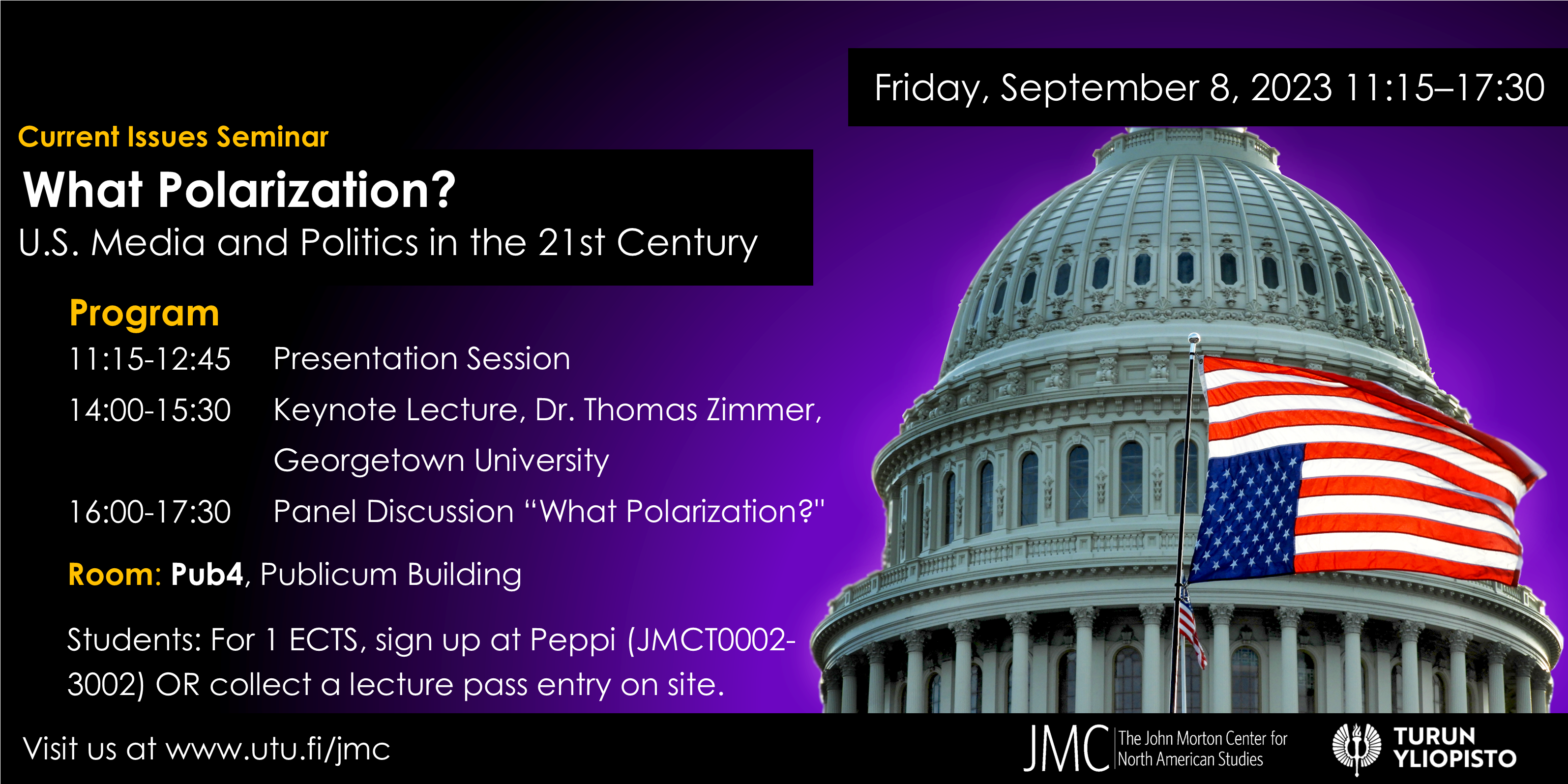 The schedule for a current issues seminar: What polarization?