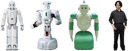 Neljä robottia.