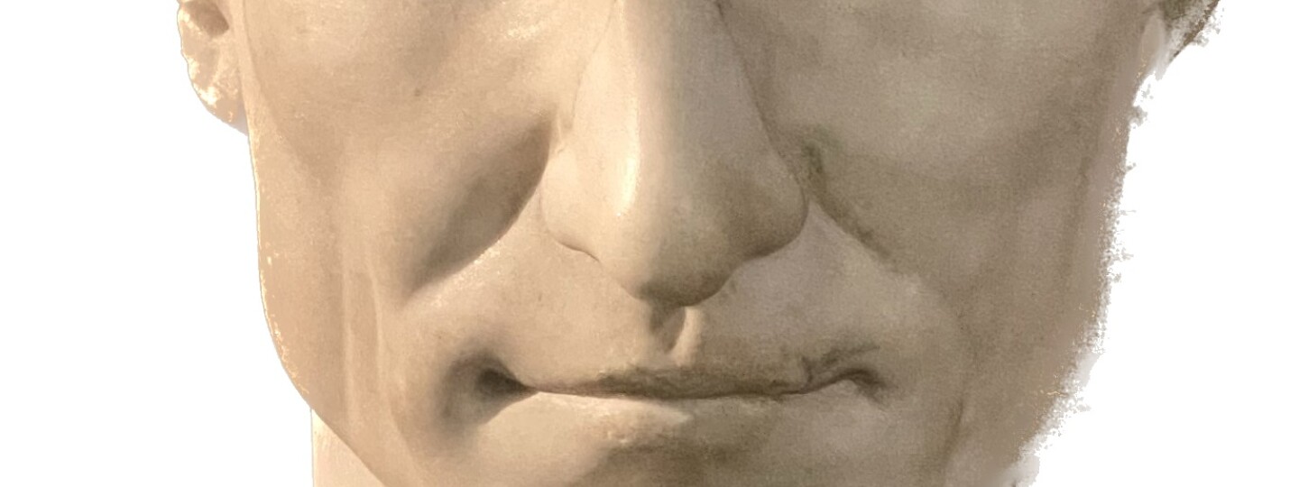 Idealisoitu Caesarin muotokuva (patsaspää), n. 20–30 eaa. Kuva: Joonas Vanhala.