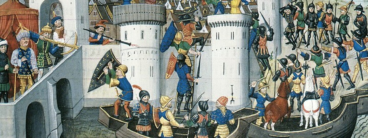 David Aubert'n maalaus Konstantinopolin valtauksesta (1400-luku)