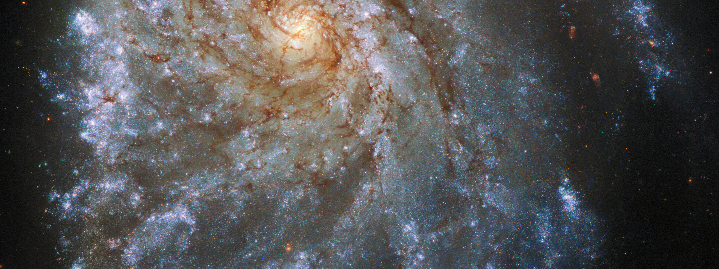Hubble inspects a contorted spiral galaxy