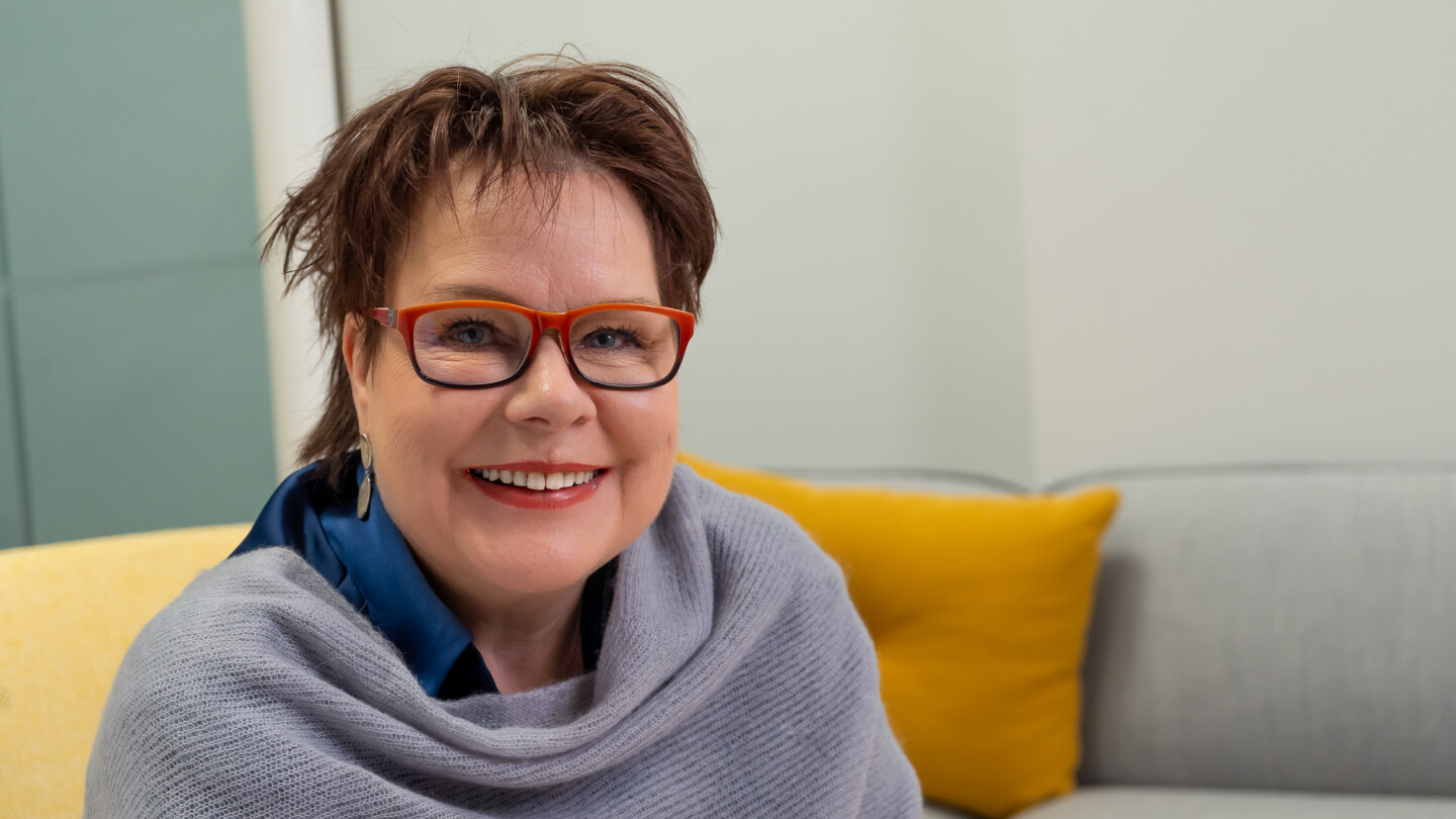 Benita Heiskanen lähikuvassa.