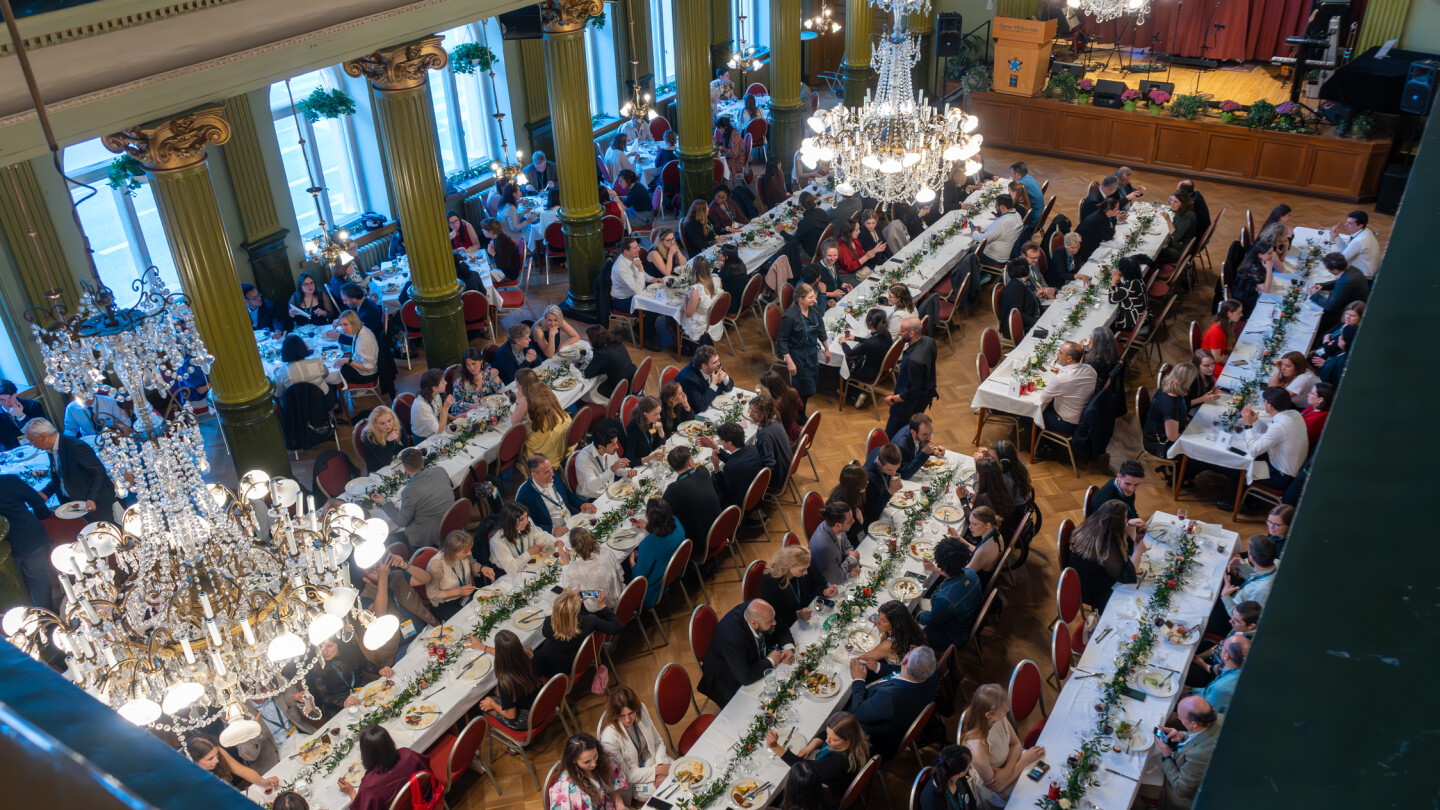 Photo of gala dinner tables