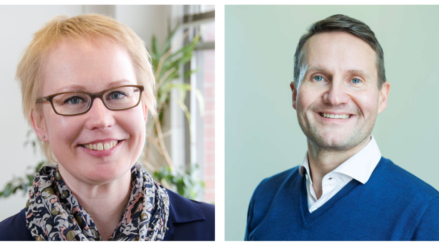 Professorit Maija Renko ja Eero Vaara. 