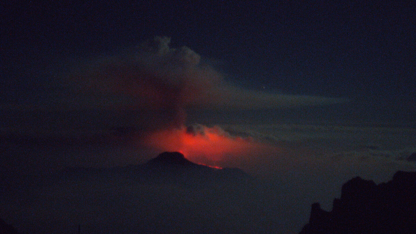 La Palman tulivuorenpurkaus NOT-observatoriolta