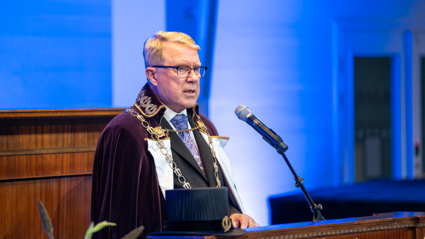 Rector Jukka Kola at the Opening Ceremony