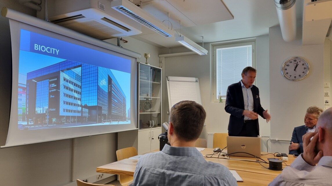 John Eriksson talking in a meeting room