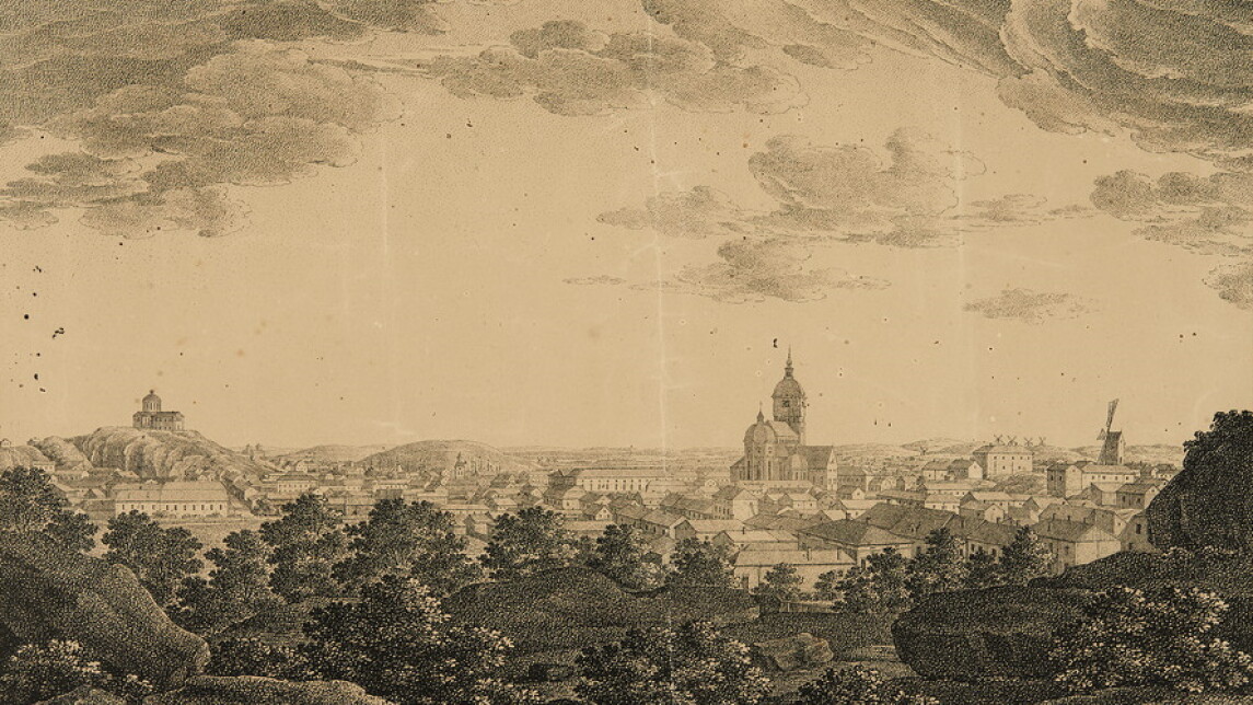 Litografiassa Turku 1820-luvun alussa ennen kaupungin paloa