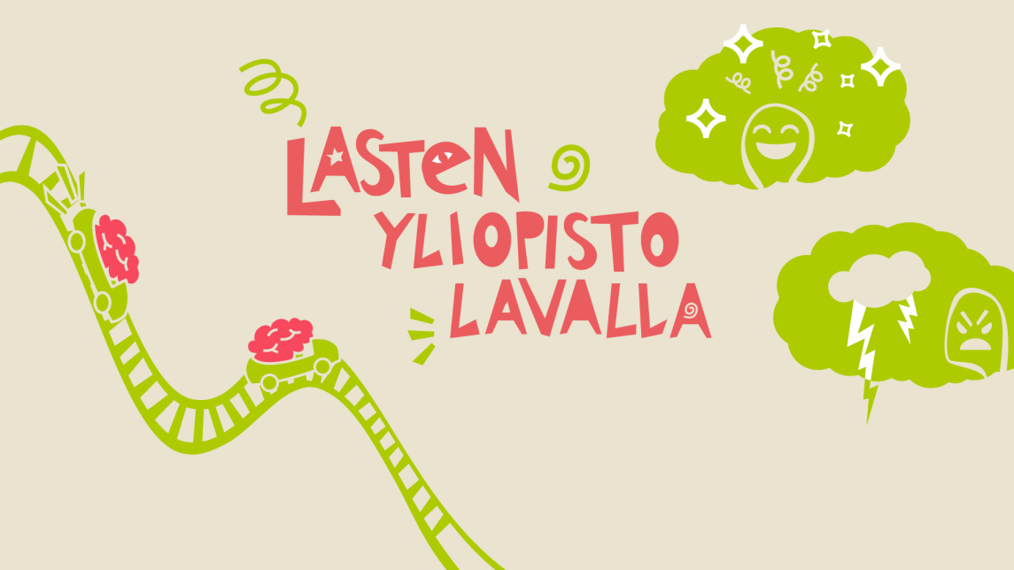 lasten yliopisto lavalla kuvituskuva