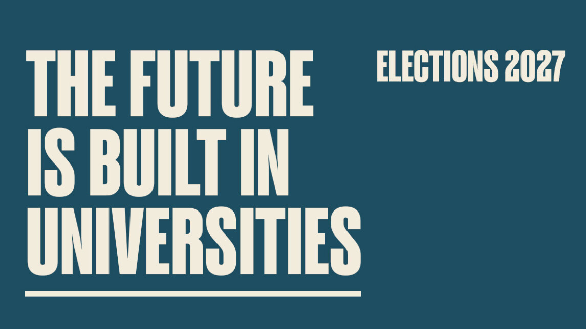 text in picture the future is built in universities 