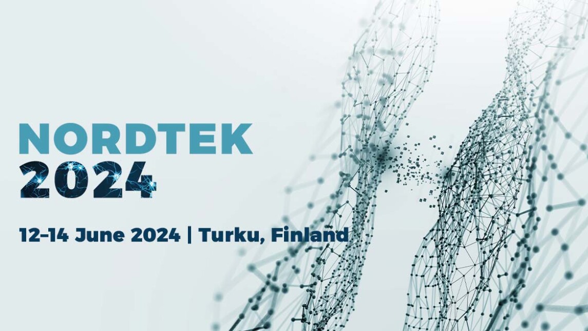graafinen abstrakti kuvituskuva jonka päällä teksti Nordtek 2024