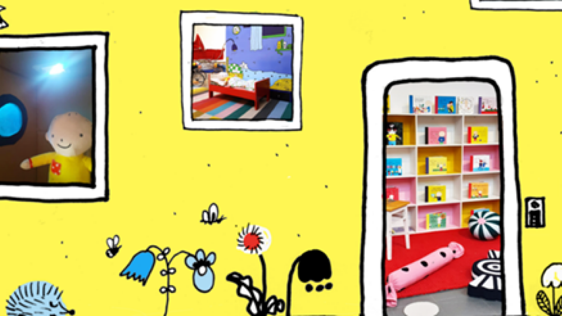 Onni-poika ja kuvia leikkitilasta.