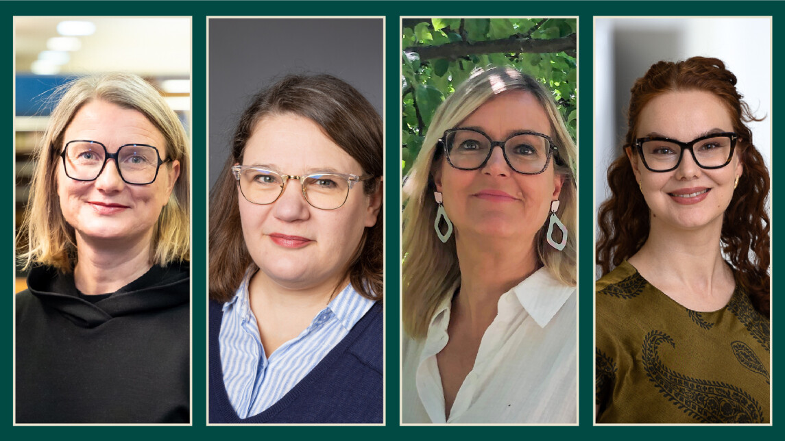 Johanna Kaakinen, Aino Mäkikalli, Juli-Anna Aerila ja Rosa Lampela lähikuvissa, jotka yhdistetty.