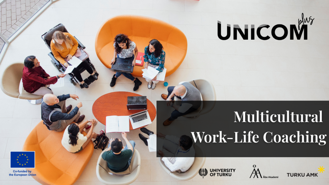 Group of students discussing, Multicultural Work-Life Coaching