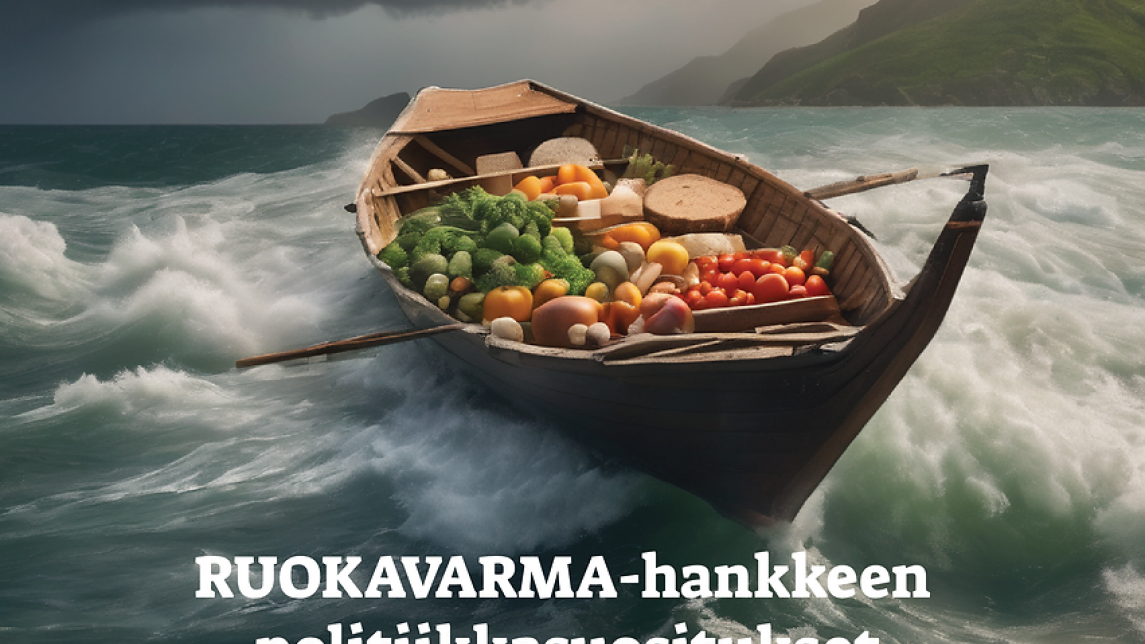 AI generoitu kuva veneestä täynnä ruokaa