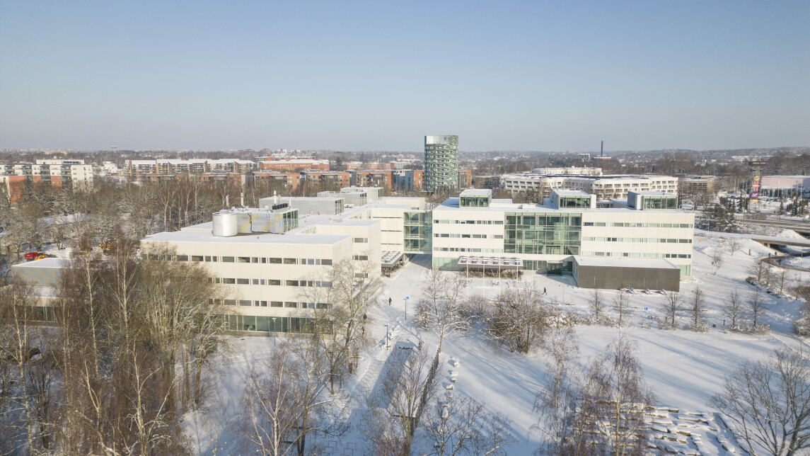 Ilmakuva Educarium ja Publicum talvi 2023
