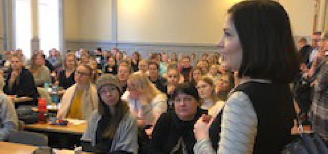 Opetusministeri Sanni Grahn-Laasonen vieraili opettajankoulutuslaitoksella Raumalla 4.2.2019
