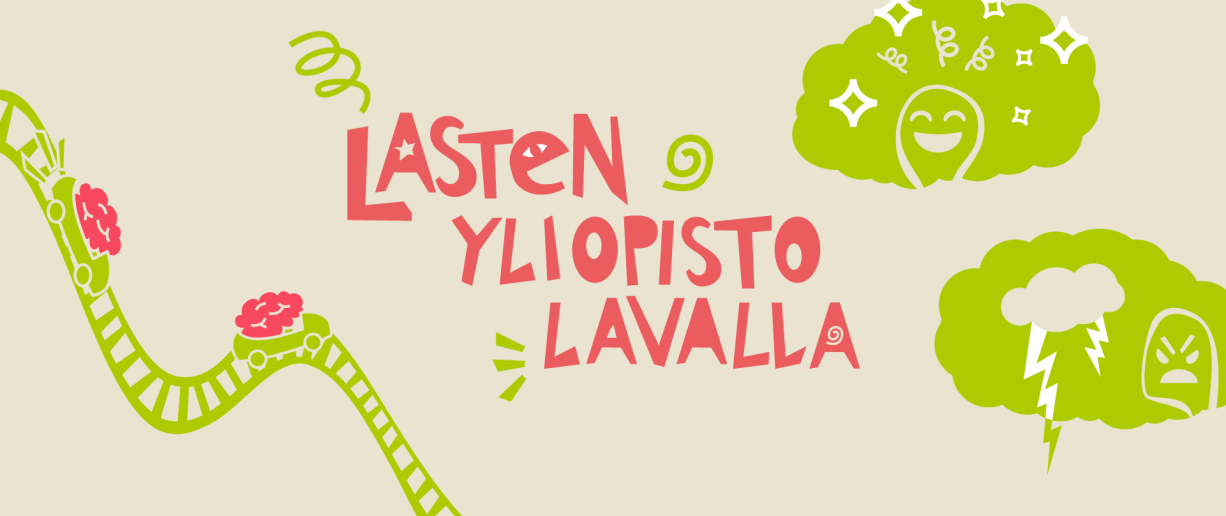 lasten yliopisto lavalla kuvituskuva