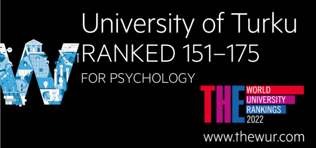 KUva kertoo psykologian sijoituksen THE-rankingissa.