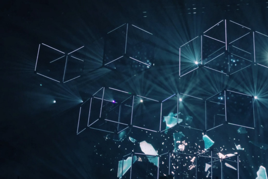 geometric shape digital wallpaper