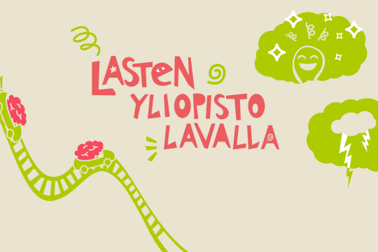 lasten yliopisto lavalla kuvituskuva