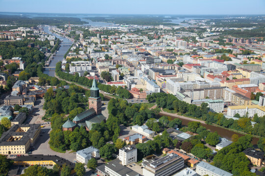 City of Turku captured from the air