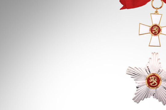 Tasavallan presidentin myöntämät kunniamerkit julkaistiin 1.12.2022. Kuva kunniamerkistä.