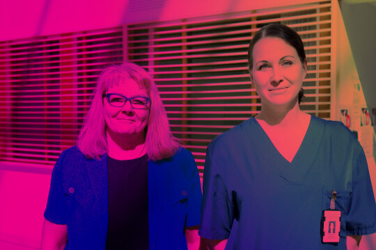 Helena Leino-Kilpi ja Johanna Saarikko.