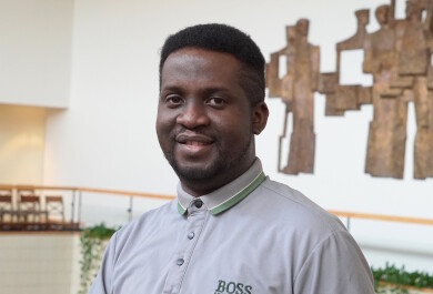 Oluwafemi Ojo at the University's main building