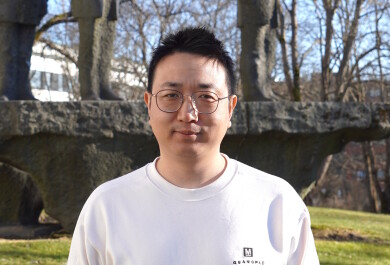 Jiawei Yang pictured outside on the University Hill