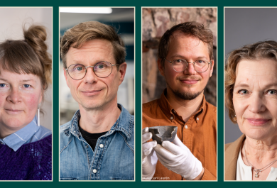 Erica Åberg, Saska Tuomasjukka, Ilari Aalto ja Riitta Monto lähikuvissa, jotka yhdistetty yhdeksi kuvaksi.