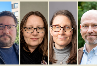 Harri Uusitalo, Maarit Soukka, Salla-Riikka Kuusalu, Teemu Immonen lähikuvissa.