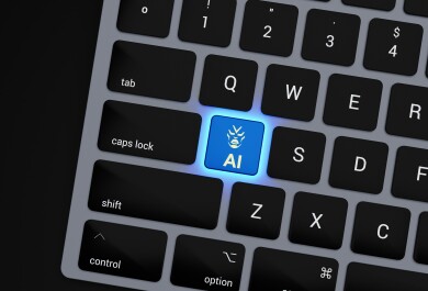 AI button on a keyboard