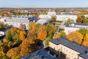 University campus in autumn colours