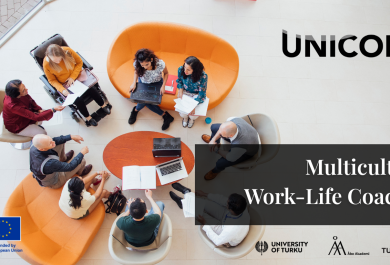 Group of students discussing, Multicultural Work-Life Coaching